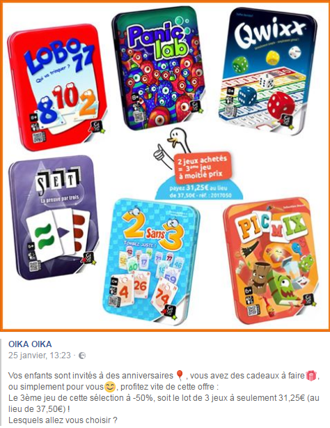 Jeux de société oika