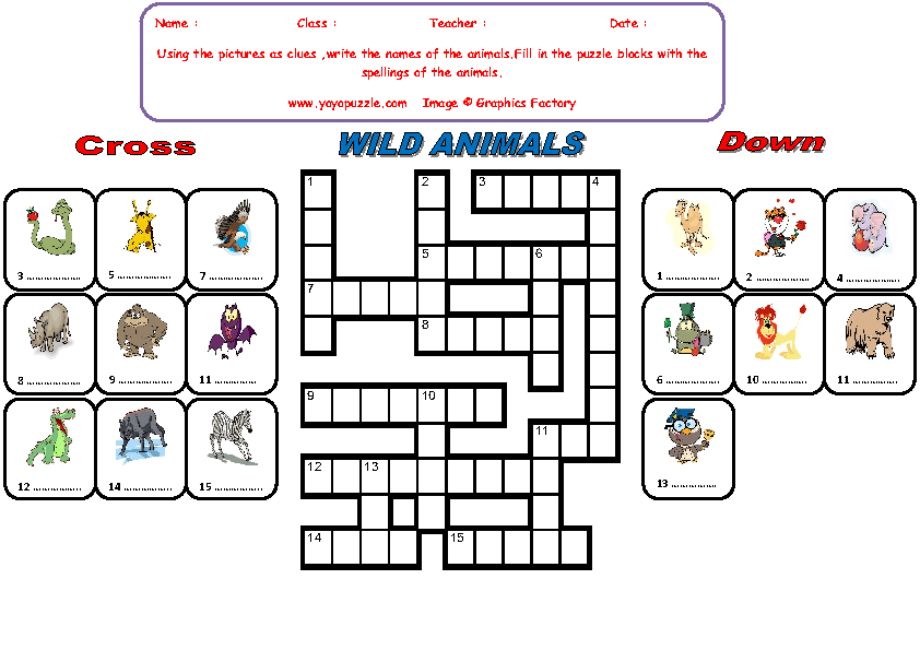 Puzzle wild animals