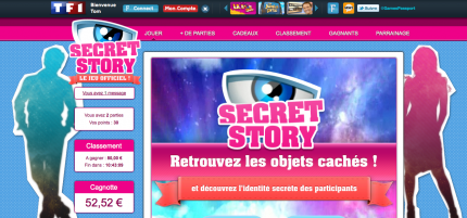 Secret story jeux de société