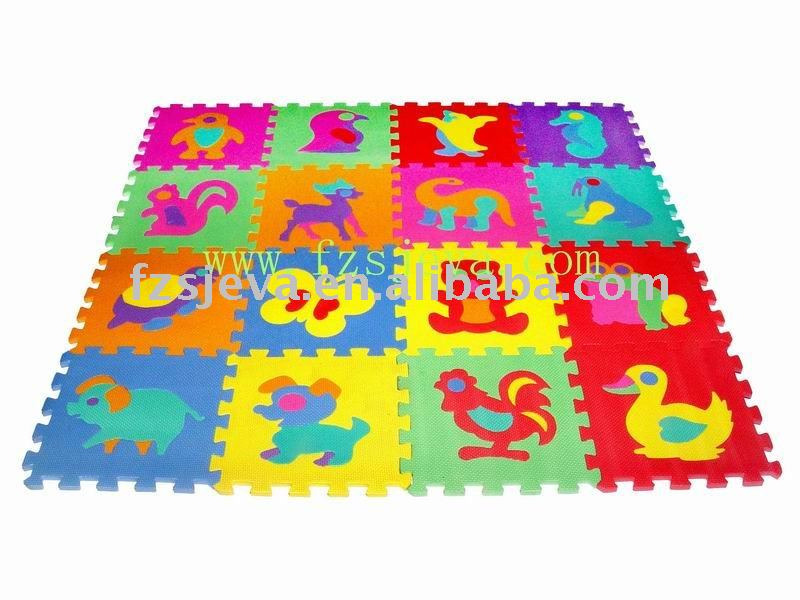 Tapis puzzle animaux