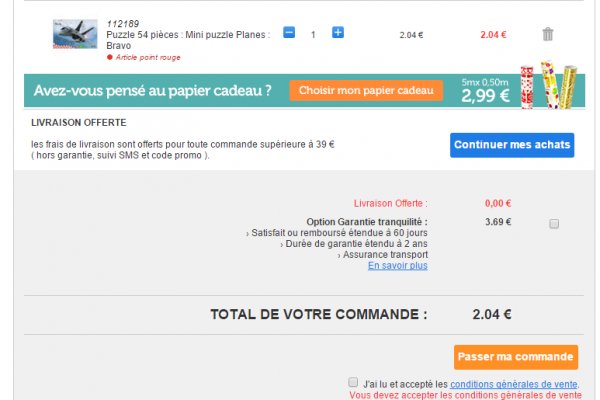 Code promo puzzle france