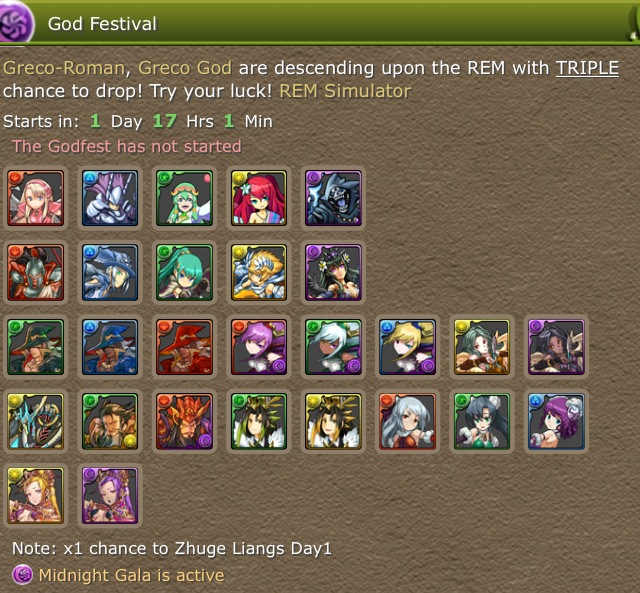 Puzzle and dragons godfest