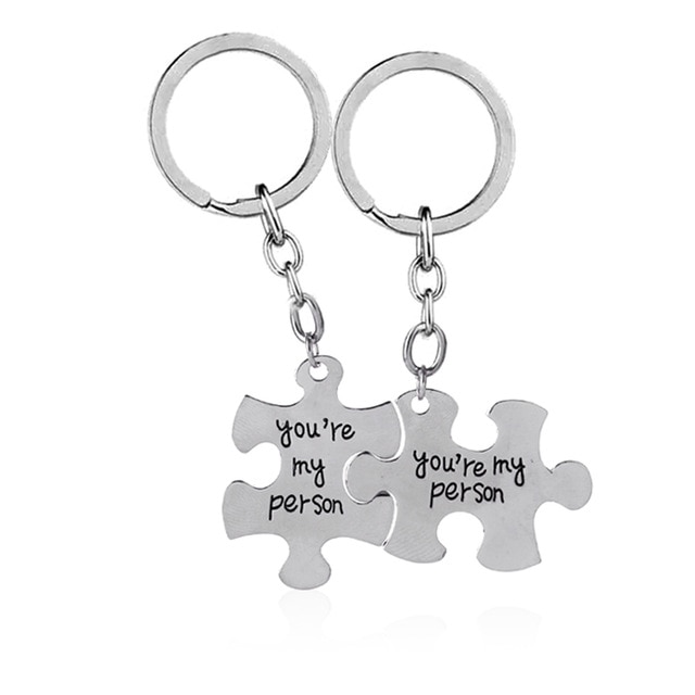 Porte clé puzzle couple