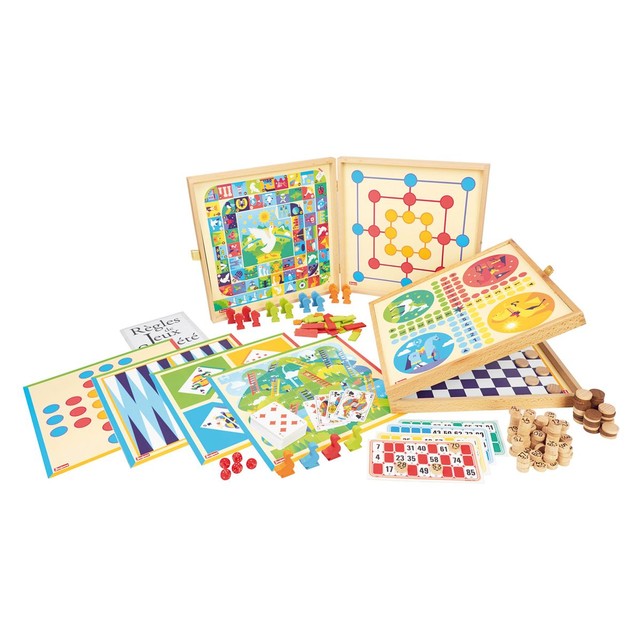 Mallette jeux de société bois