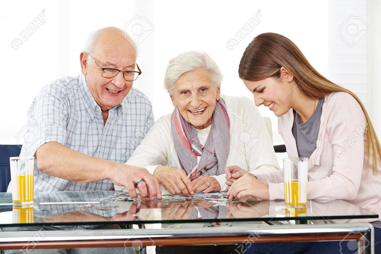 Puzzle personne agee