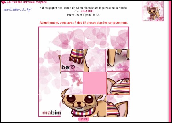 Solution de puzzle ma bimbo