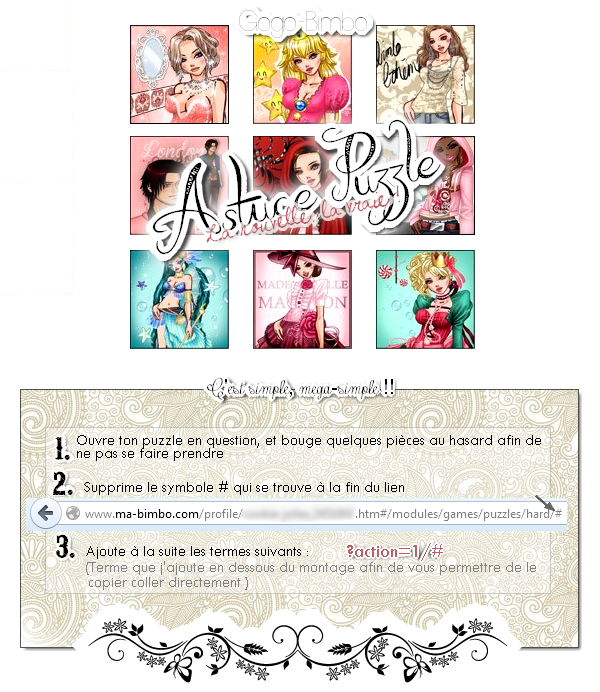Comment reussir les puzzle de ma bimbo