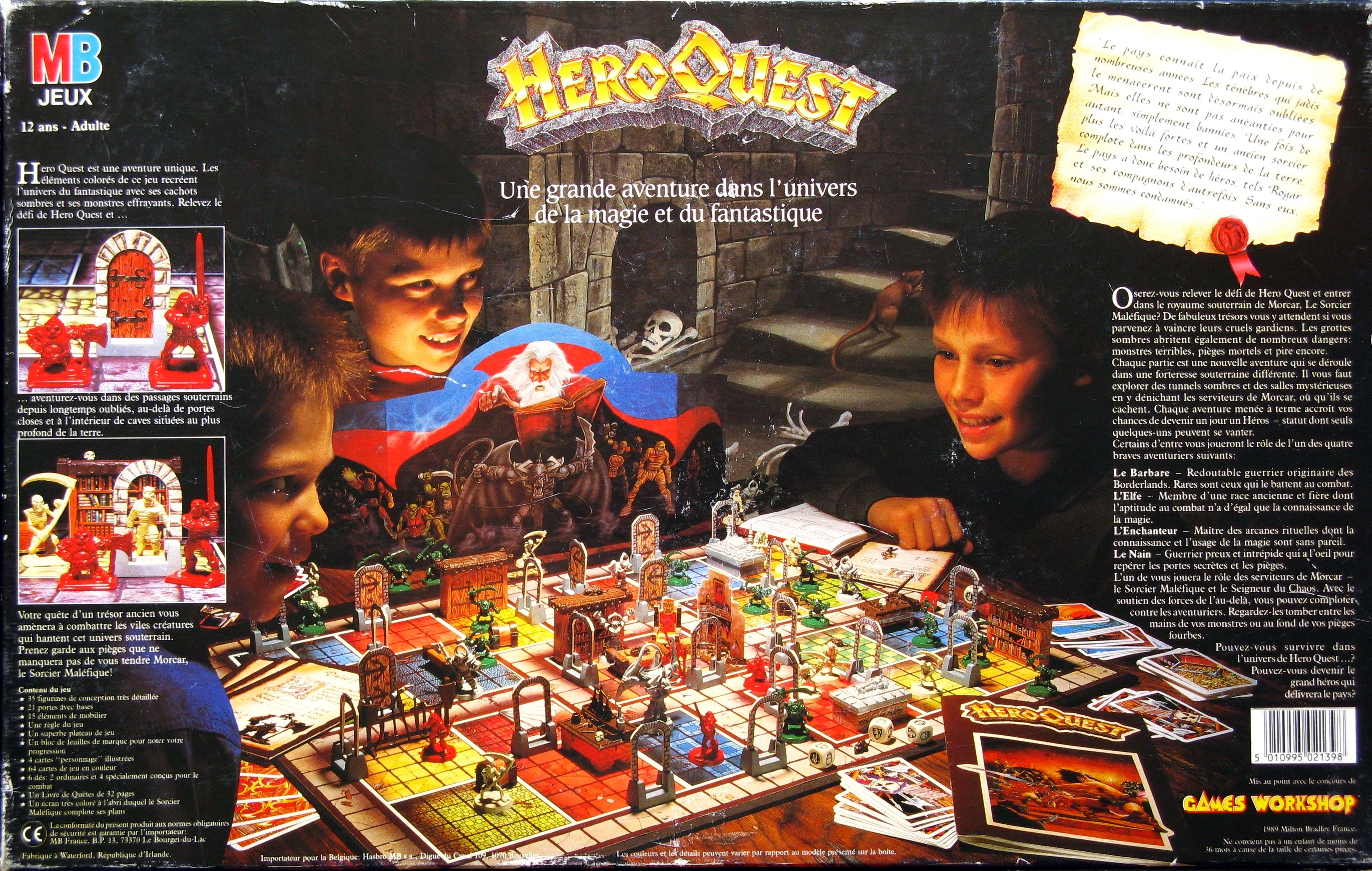 Hero quest jeux de société