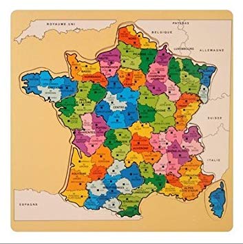 Puzzle france départements bois