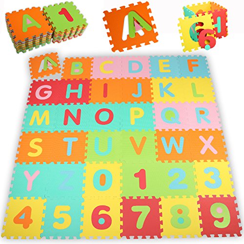 Puzzle tapis mousse bébé alphabet et chiffres