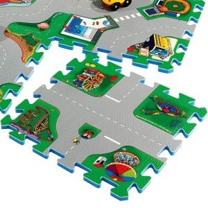 Tapis puzzle circuit voiture