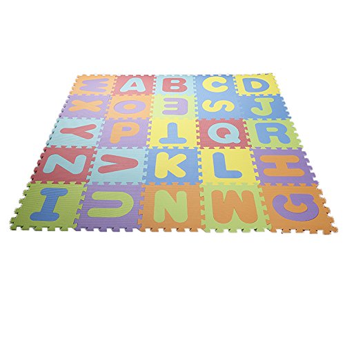 Tapis d'éveil puzzle mousse chiffres lettres