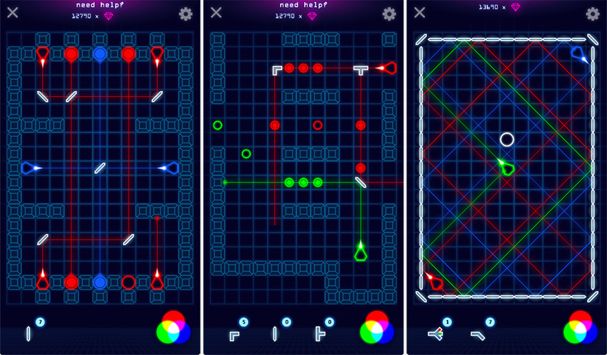 Laser puzzle games