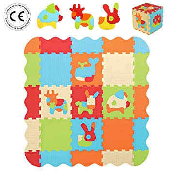 Tapis puzzle bébé bio