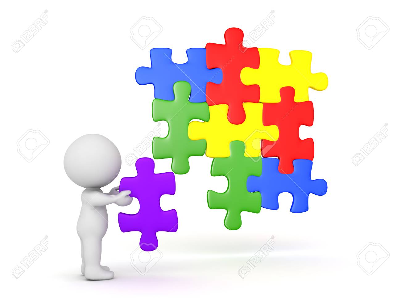 Piece de puzzle 3d