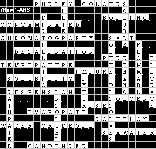 Solutions crossword puzzle