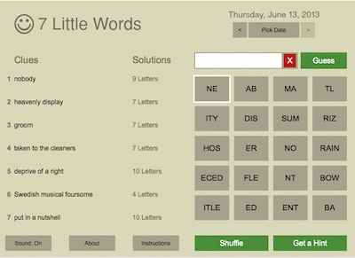 7 words puzzle