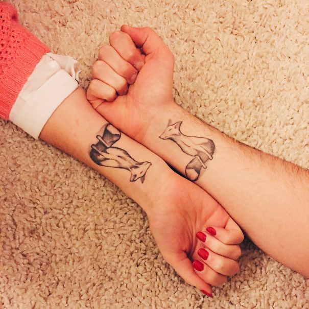Tatouage puzzle couple