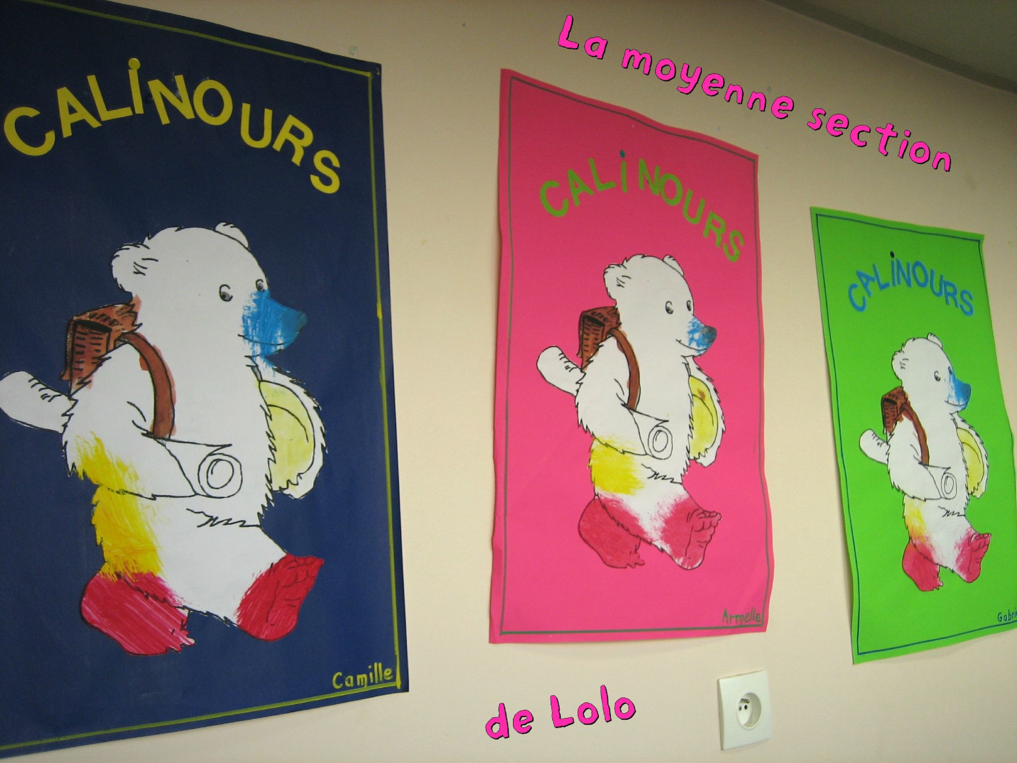 Puzzle calinours va à l'école