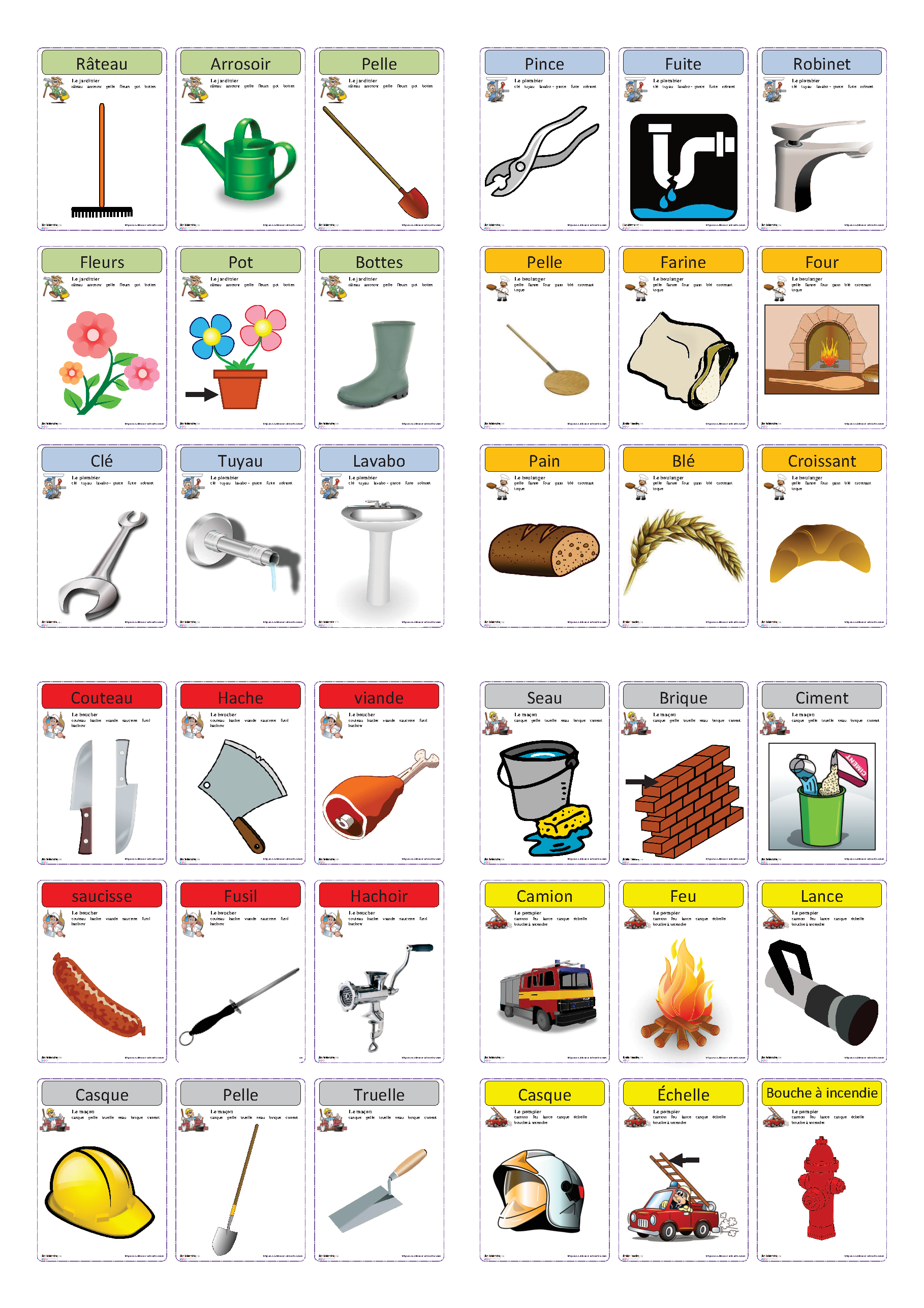 Jeux de société sur les métiers
