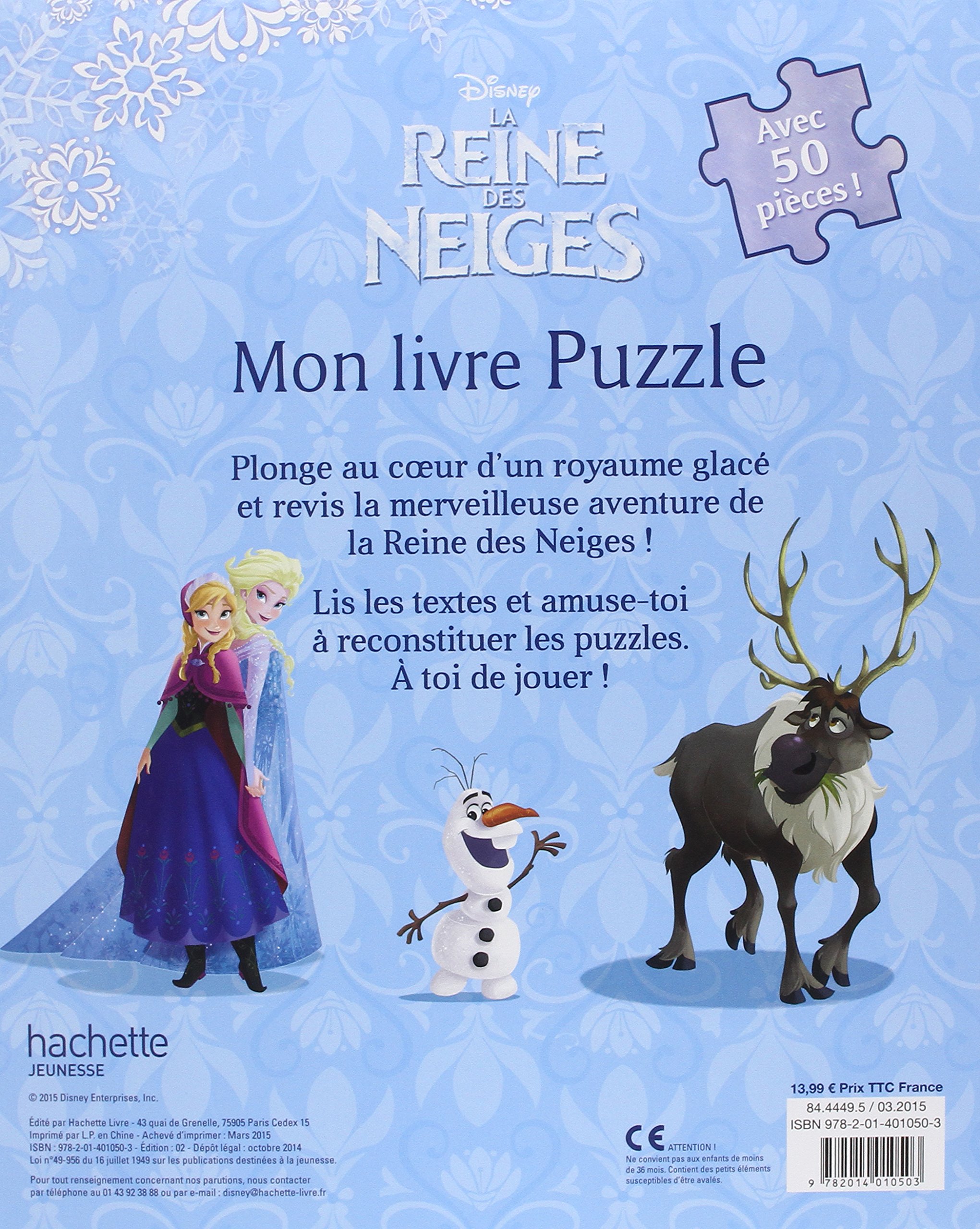 Livre puzzle reine des neiges