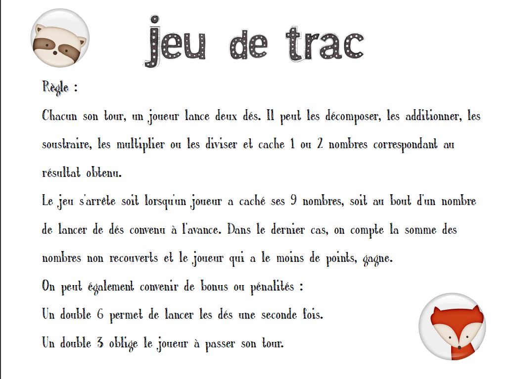 Regles de jeux de societe