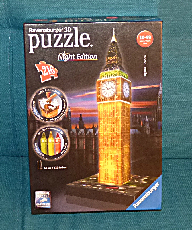 Big ben 3d puzzle led