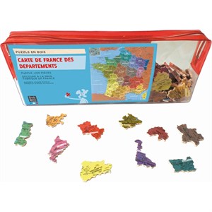 Puzzle départements français bois
