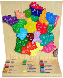 Puzzle carte de france départements