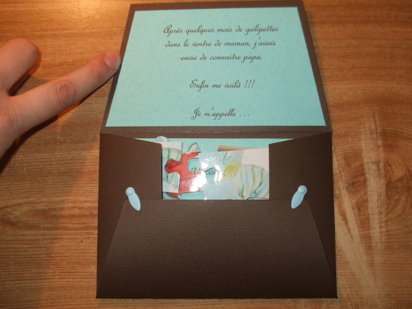 Faire part naissance puzzle