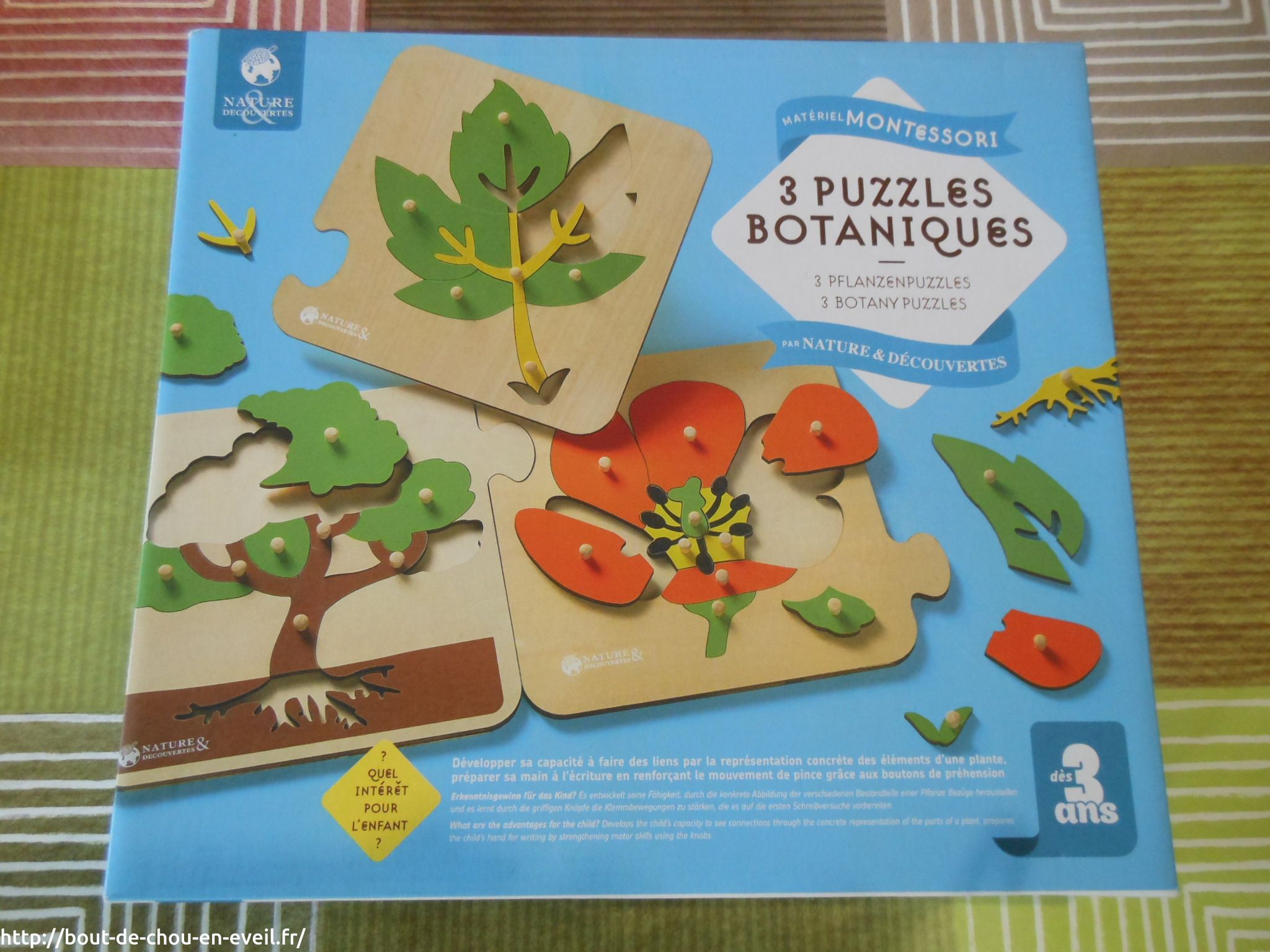 Puzzle botanique montessori