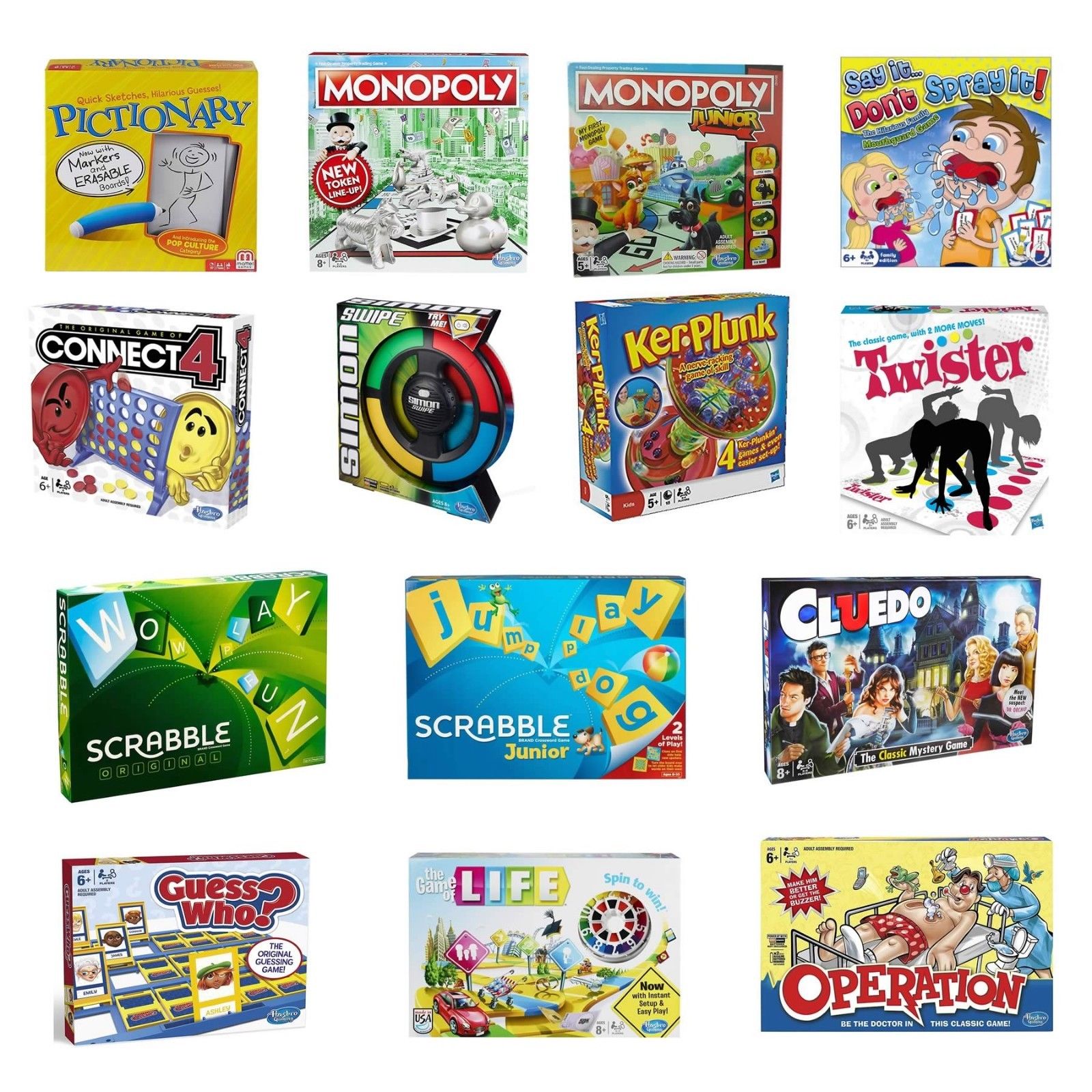 Différent jeux de societe