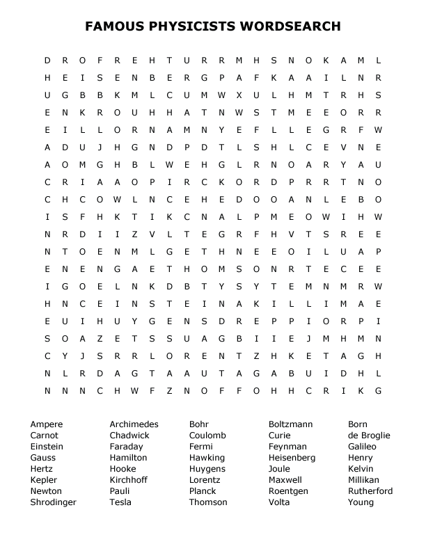 Word search puzzle