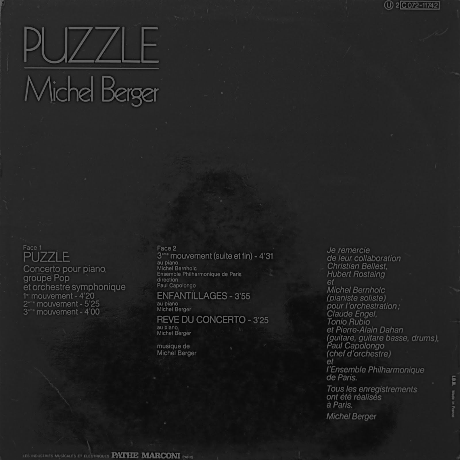 Puzzle michel berger