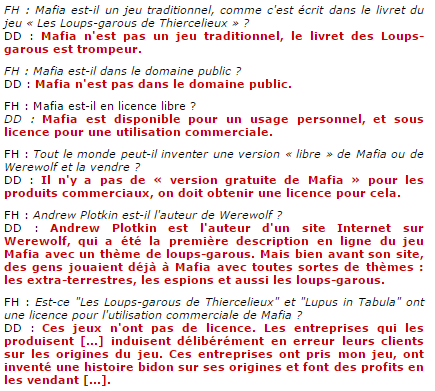 Loup garou jeux de société règle