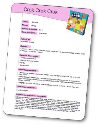 Jeux de société en maternelle objectifs