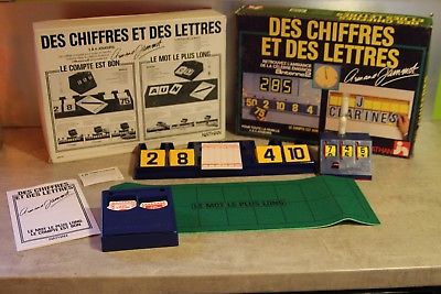 Jeux de societe chiffres et des lettres