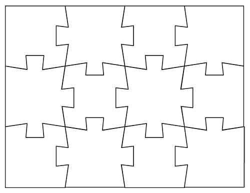 Jigsaw puzzle template