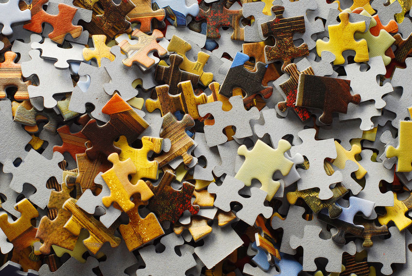 A jigsaw puzzle