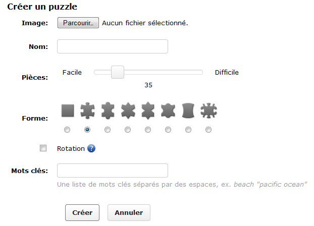 Transformer image en puzzle gratuit