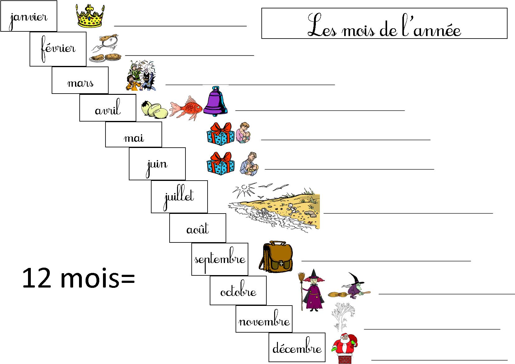 Puzzle mois de l'année