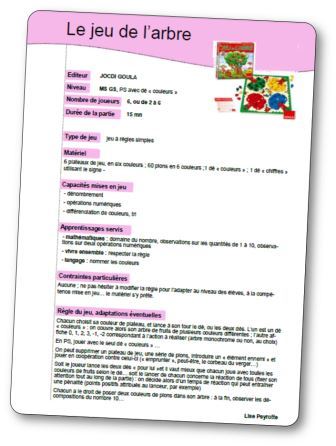 Objectif jeux de société en maternelle