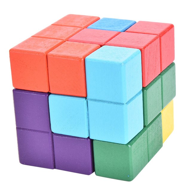 Puzzle cube-casse tête en bois