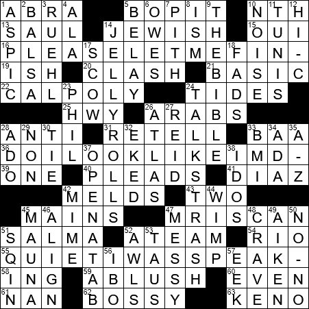 Times crossword puzzle