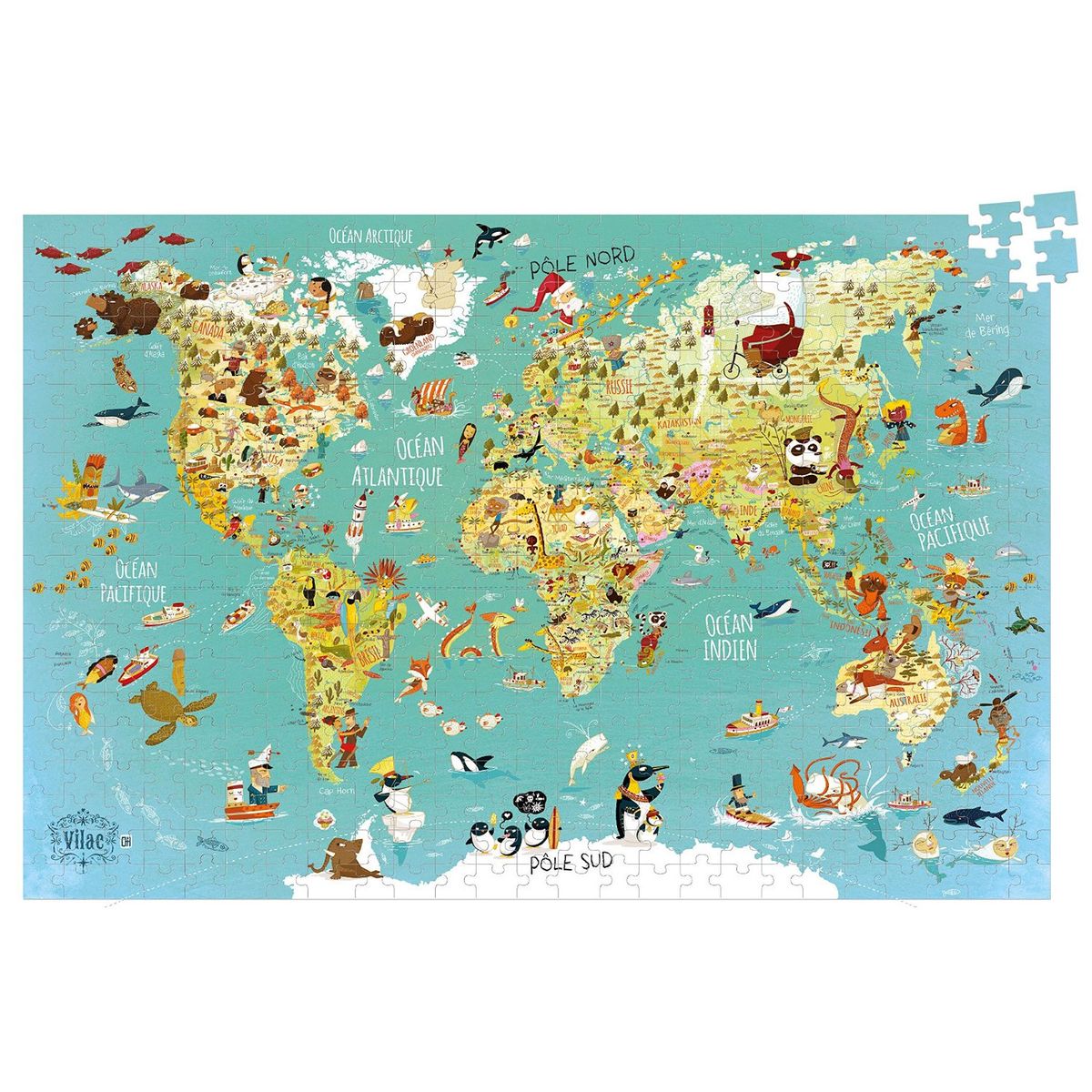 Puzzle mappemonde