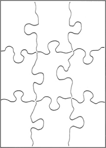 Blank jigsaw puzzle