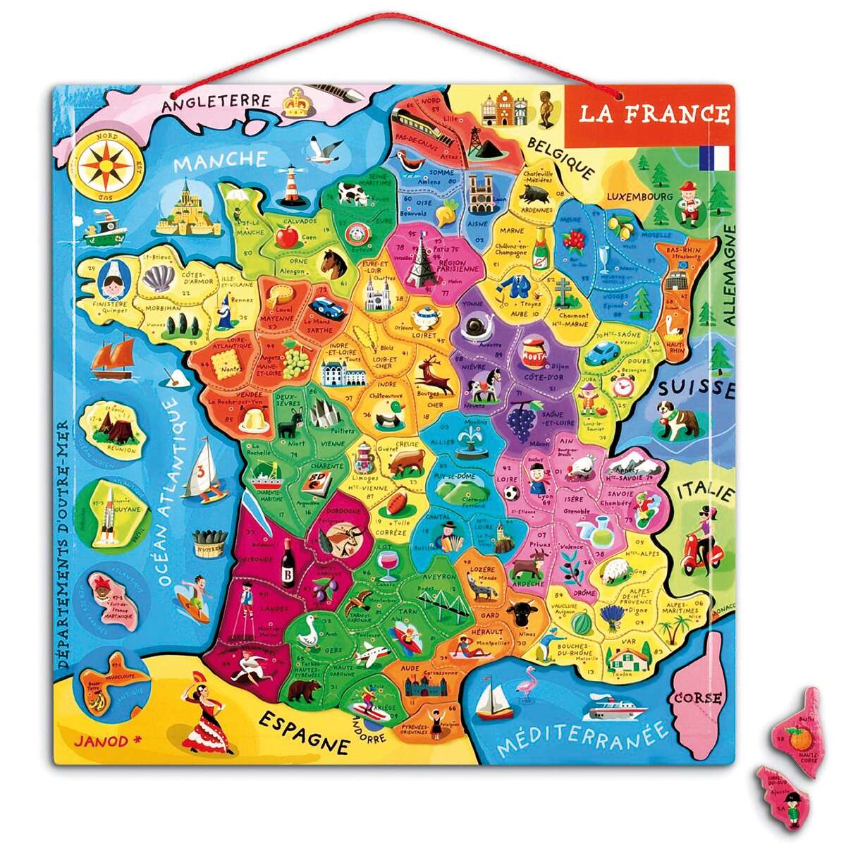 Puzzle carte de france à imprimer