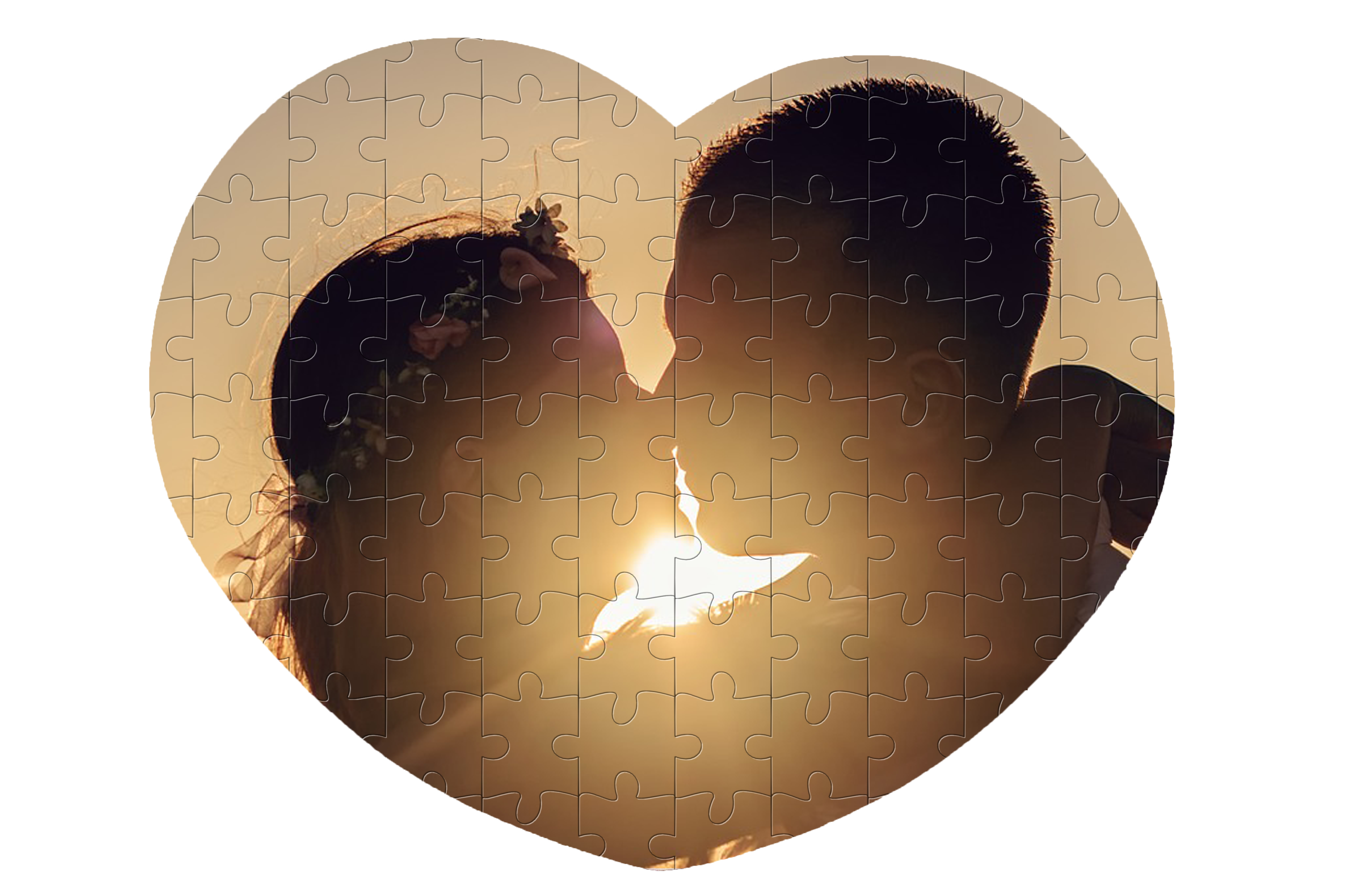 Puzzle coeur personnalisé