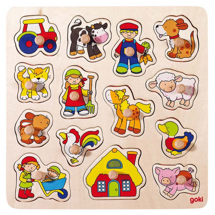 Puzzle encastrable bois