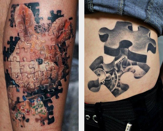 Tatouage piece de puzzle